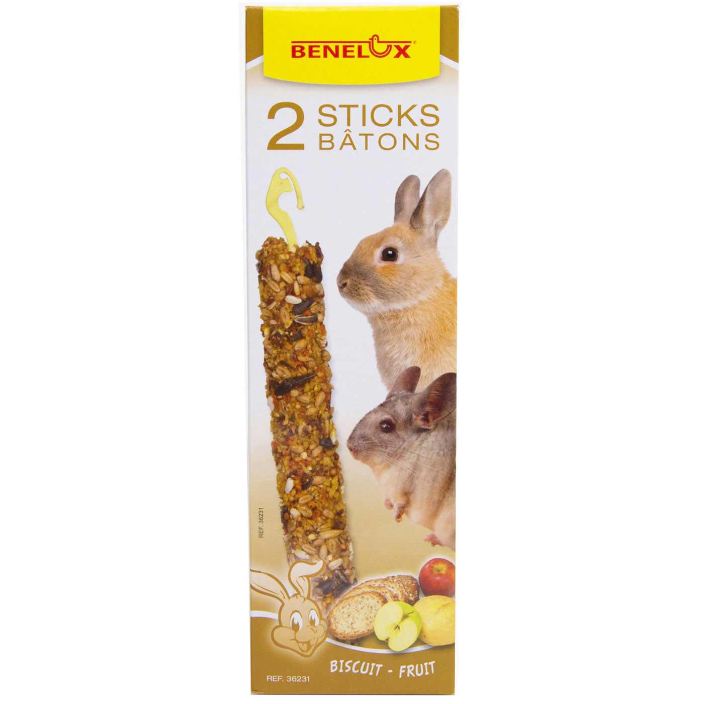 2 SEEDSTICKS XXL RODENTS BISCUIT/FRUIT
