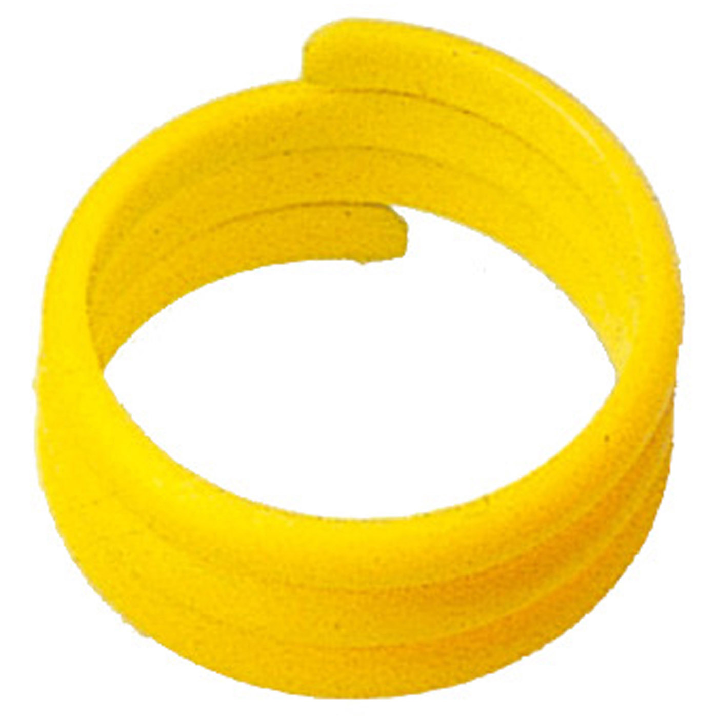 100 BAGUES PLASTIQUE SPIR POULES 18MM JAUNE