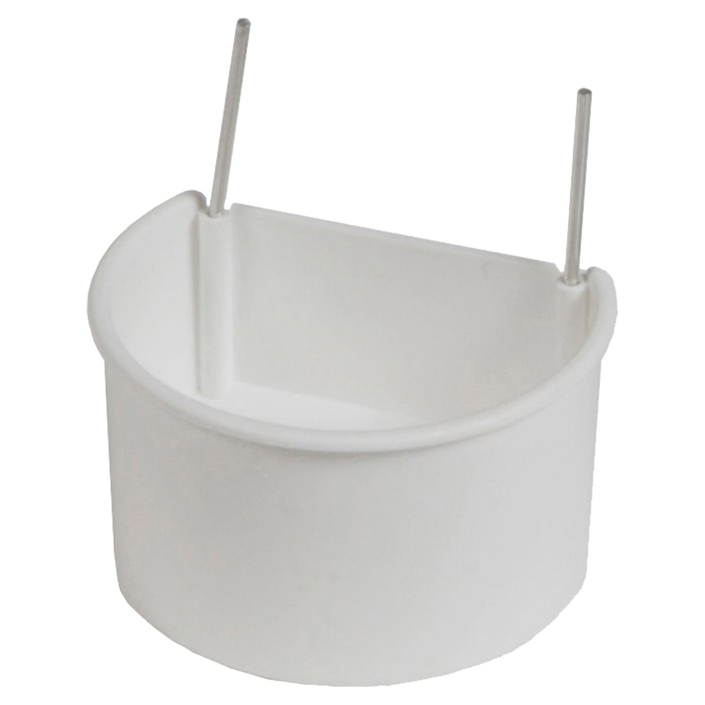 PLASTIC BIRD FEEDER WITH HOOKS WHITE 11X8.5X6CM