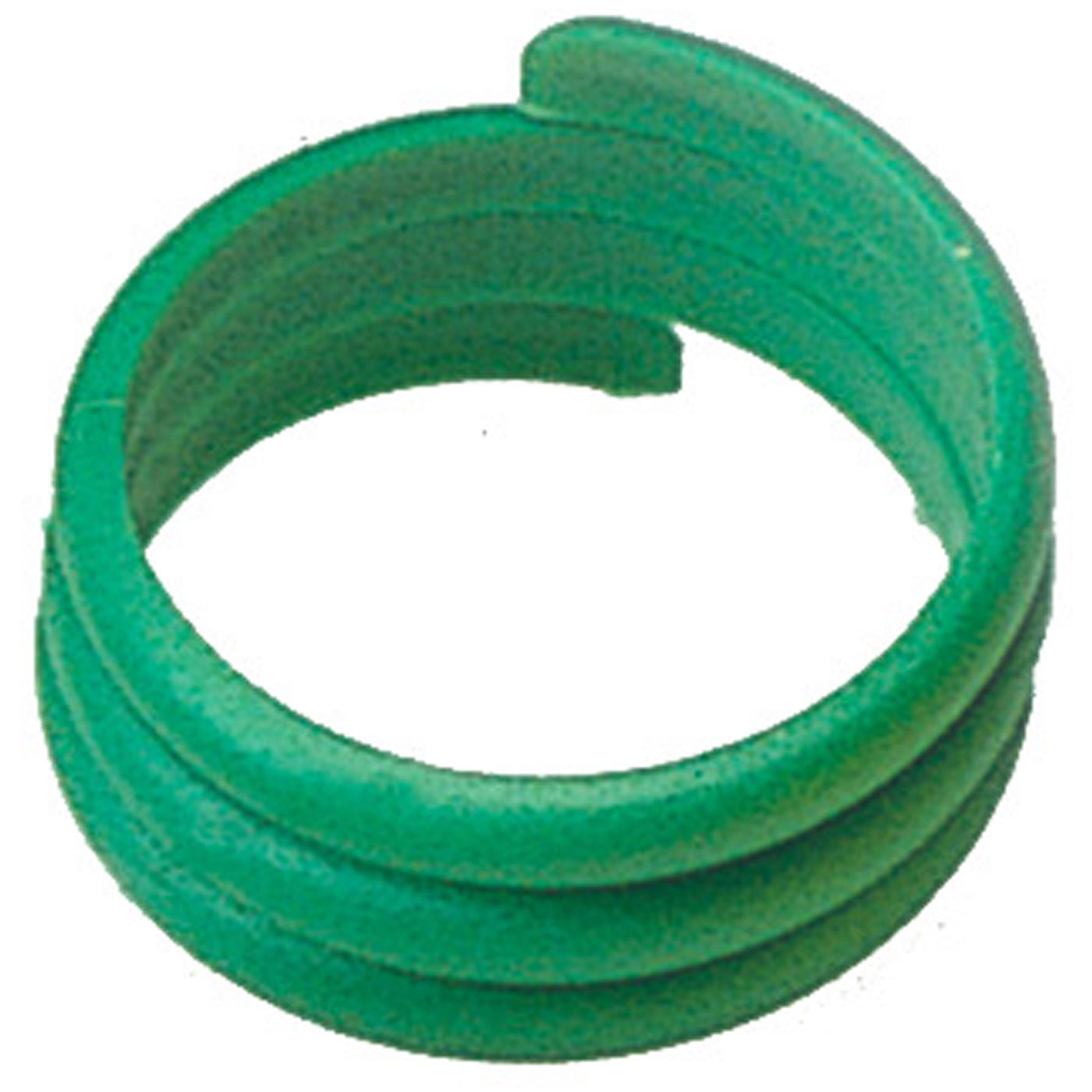 100 BAGUES PLASTIQUE SPIR POULES 18MM VERT