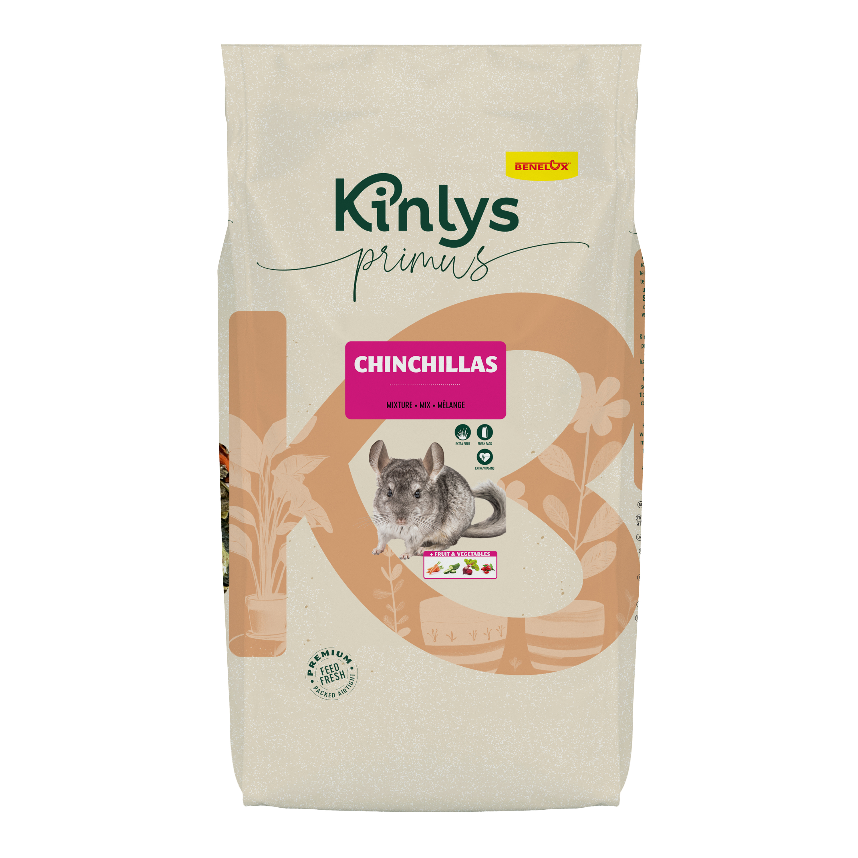 Kinlys Primus chinchillavoer zak 750g