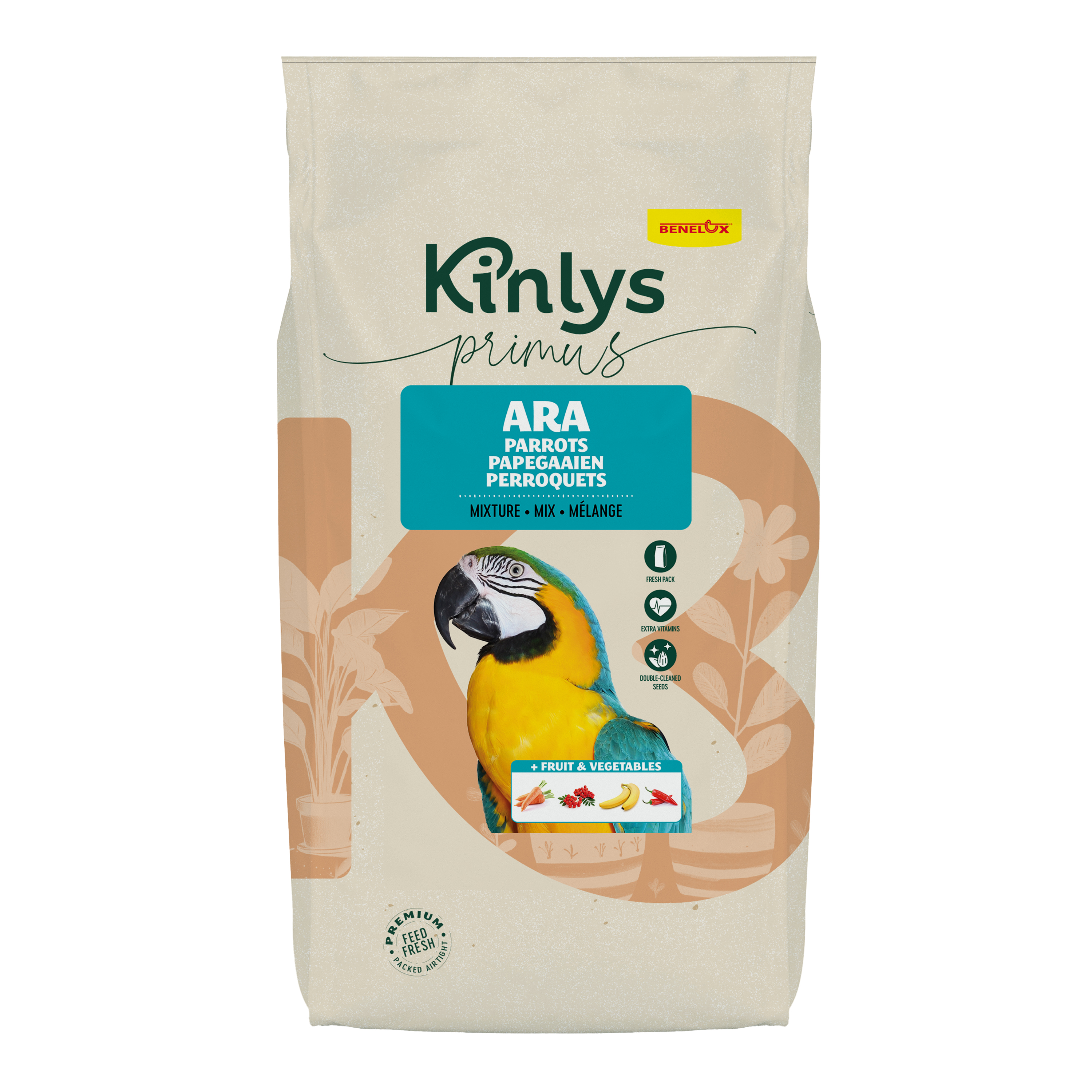 Kinlys Primus Ara papegaaienmix zak 2,5kg