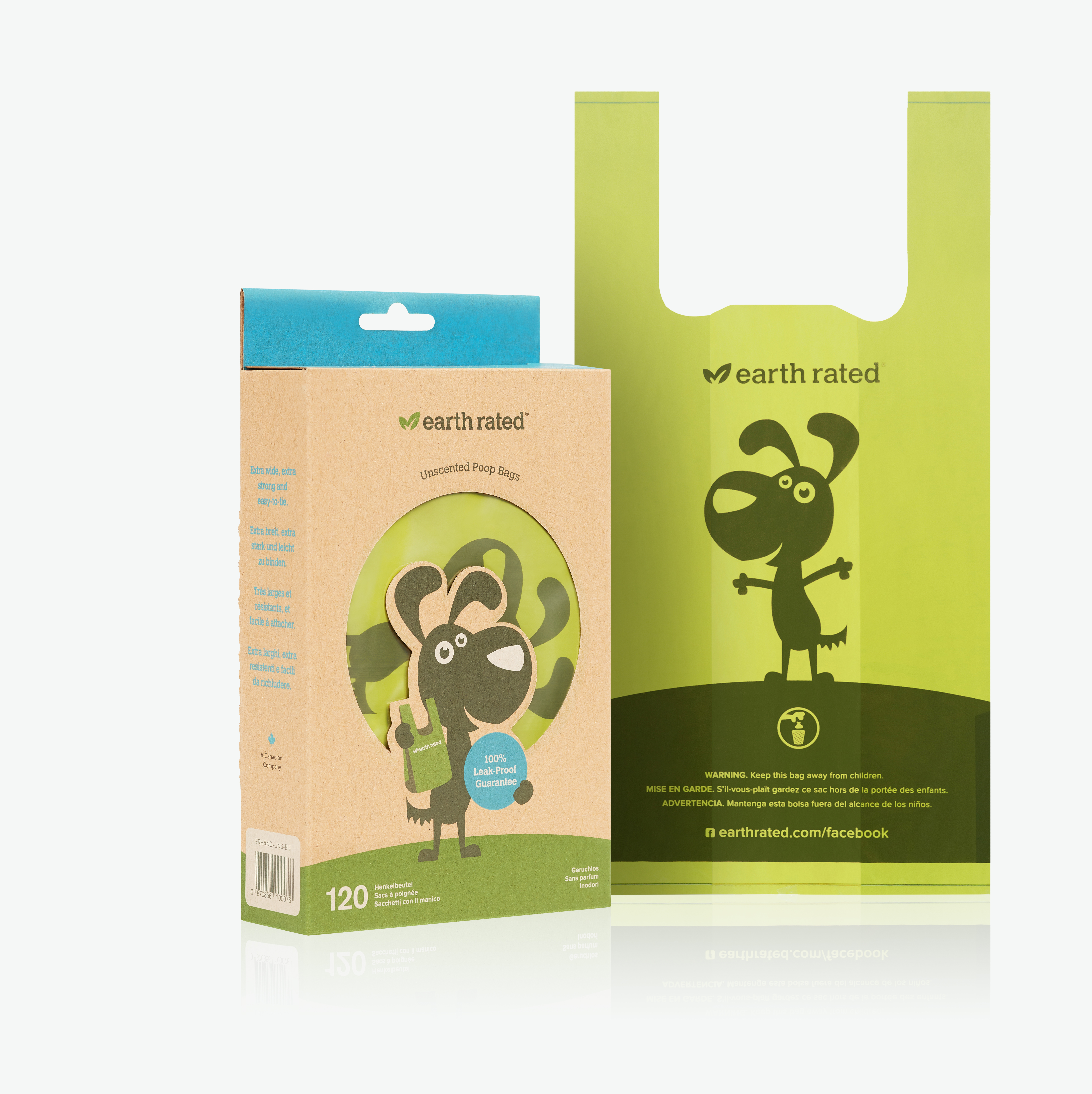 120 SACHETS ECO AVEC POIGNÉES