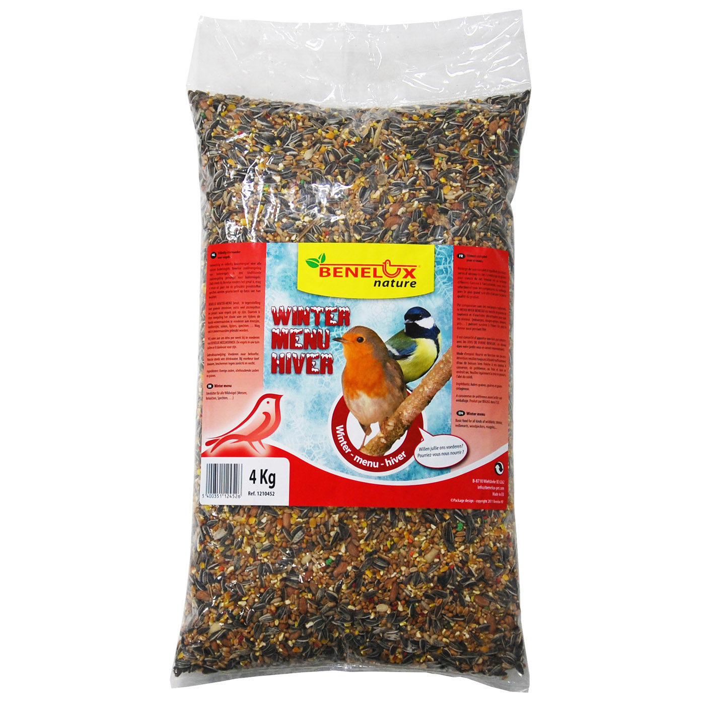 WINTERMENU VOOR TUINVOGELS 4KG HANDVATZAK 