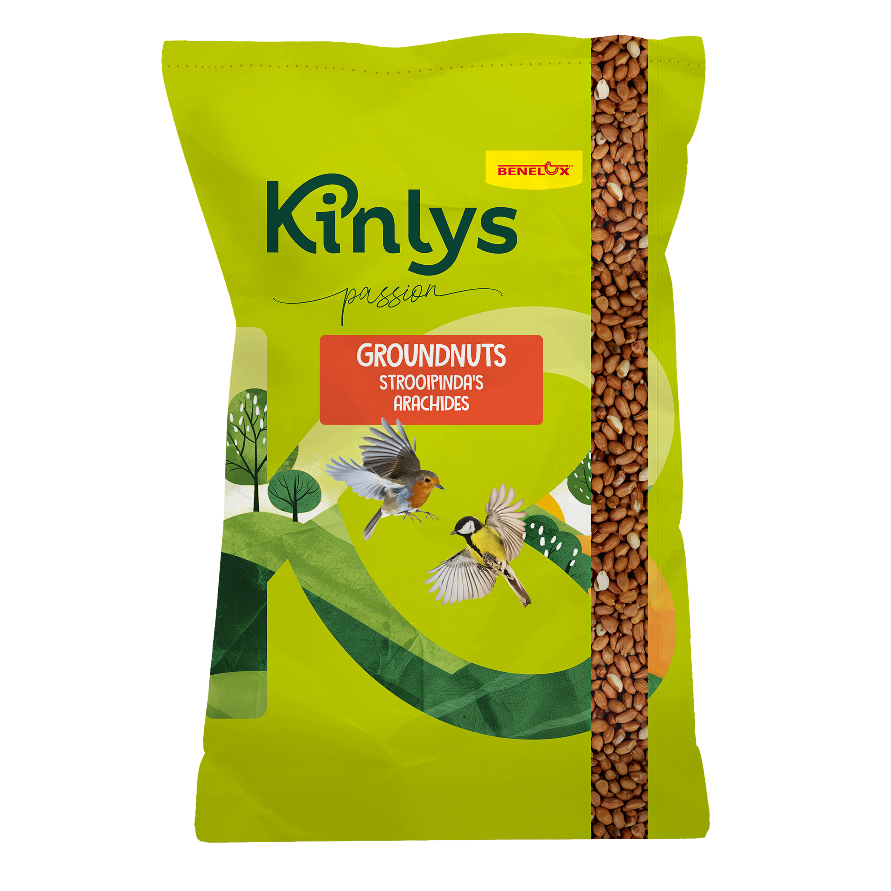 Kinlys Passion gepelde noten voor vrije natuurvogels zak 12kg	