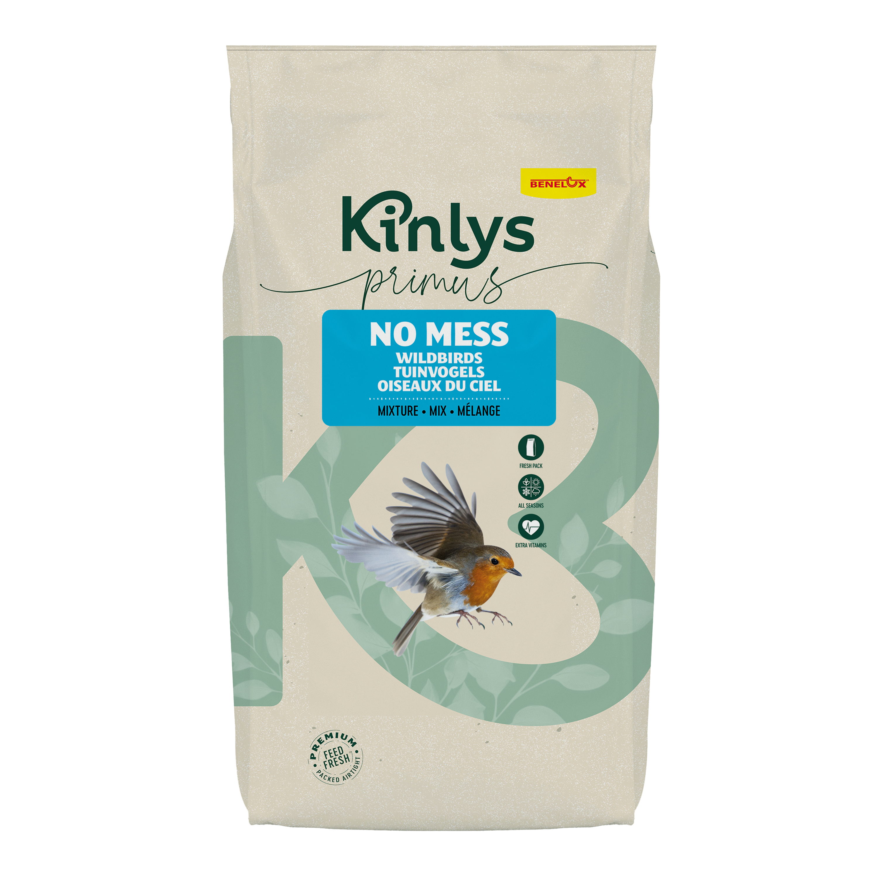 Kinlys Primus No Mess strooivoer zak 4kg	
