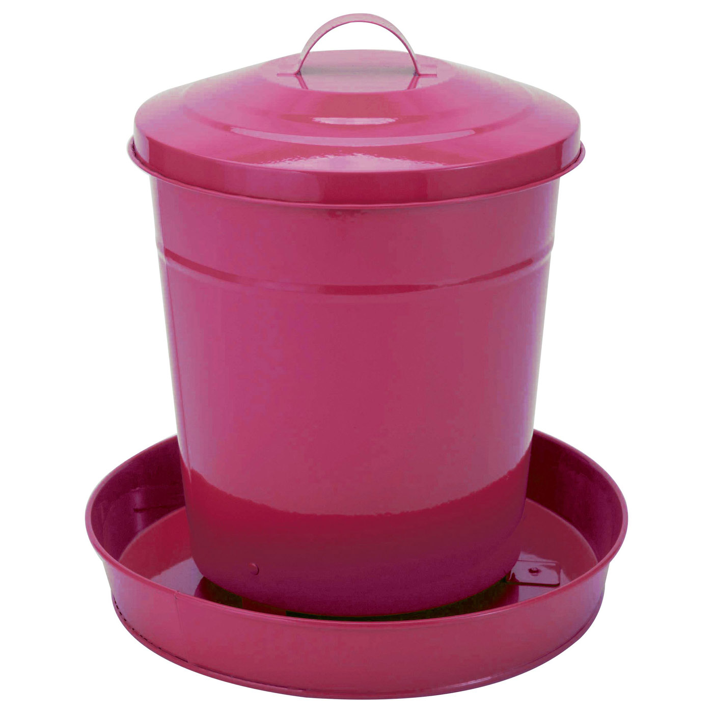 METALEN VOEDERBAK ROZE 4 KG