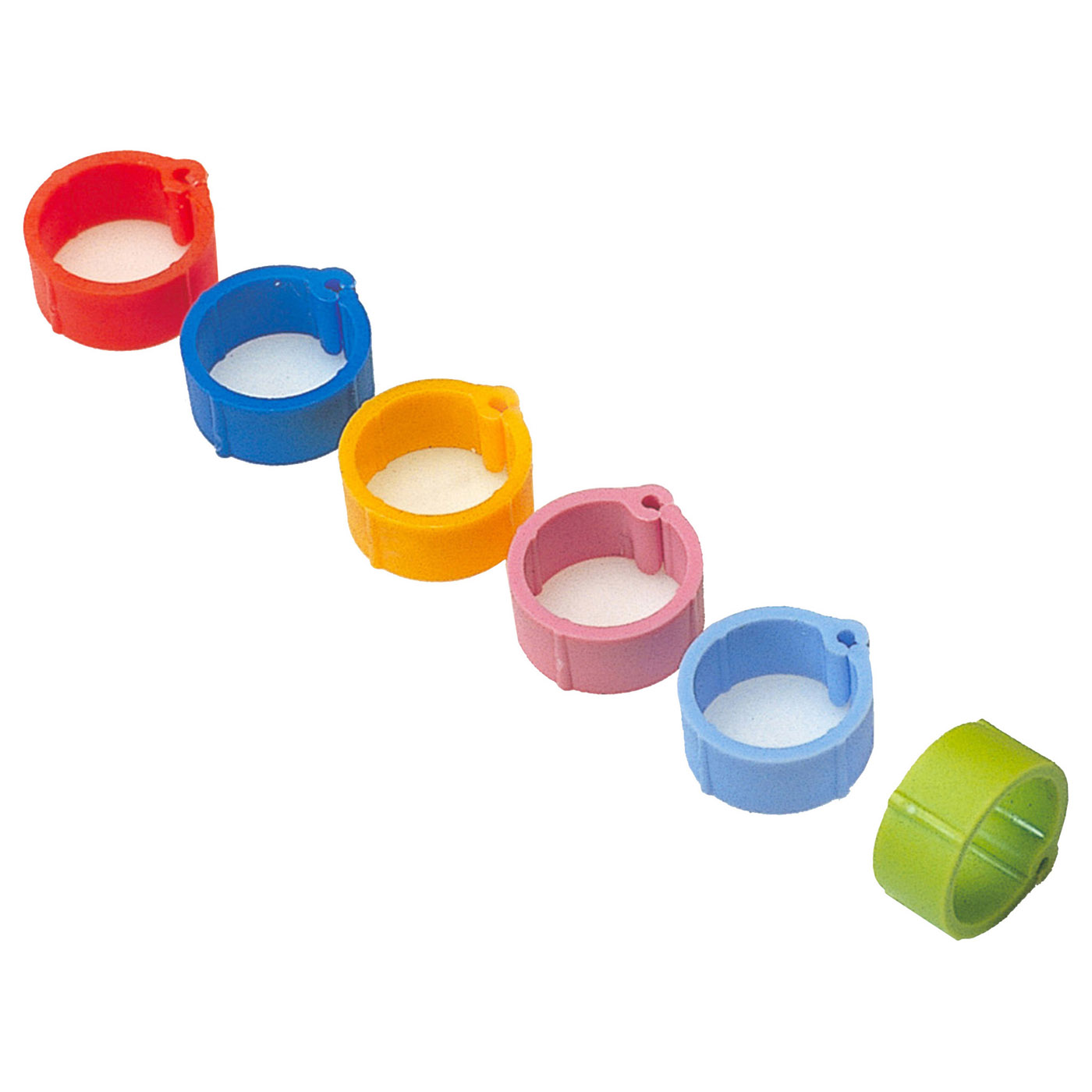 100 BAGUES PLASTIQUE CLIC FAISAN 12MM