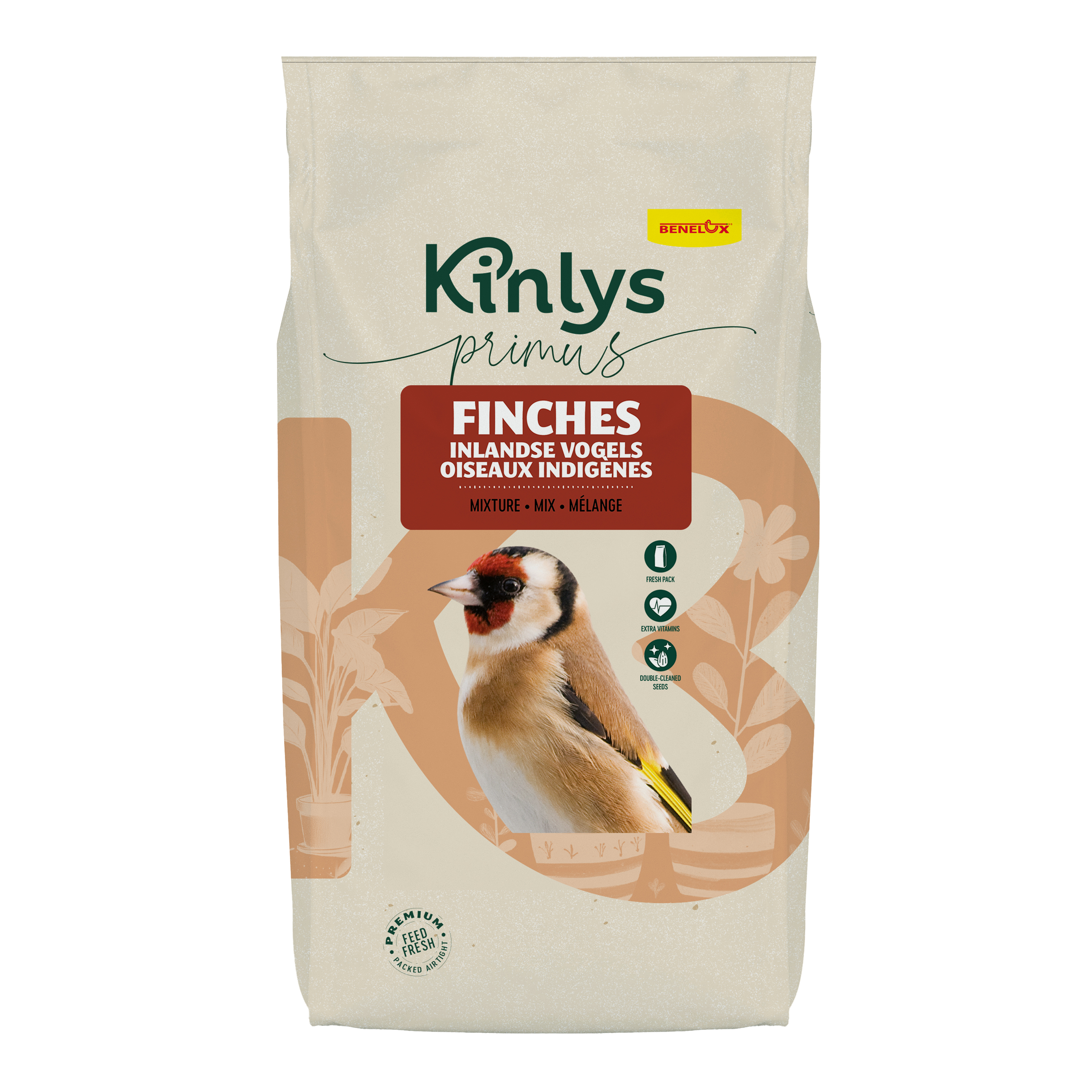 Kinlys Primus voer voor inlandse vogels zak 4kg