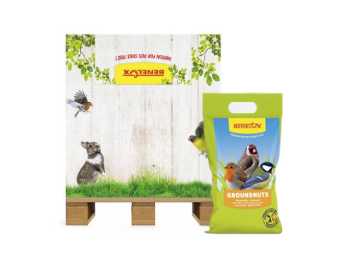 DECORTICATED GROUNDNUTS FOR WILD BIRDS 42 x BAG 4KG IN 1/2 DISPLAY