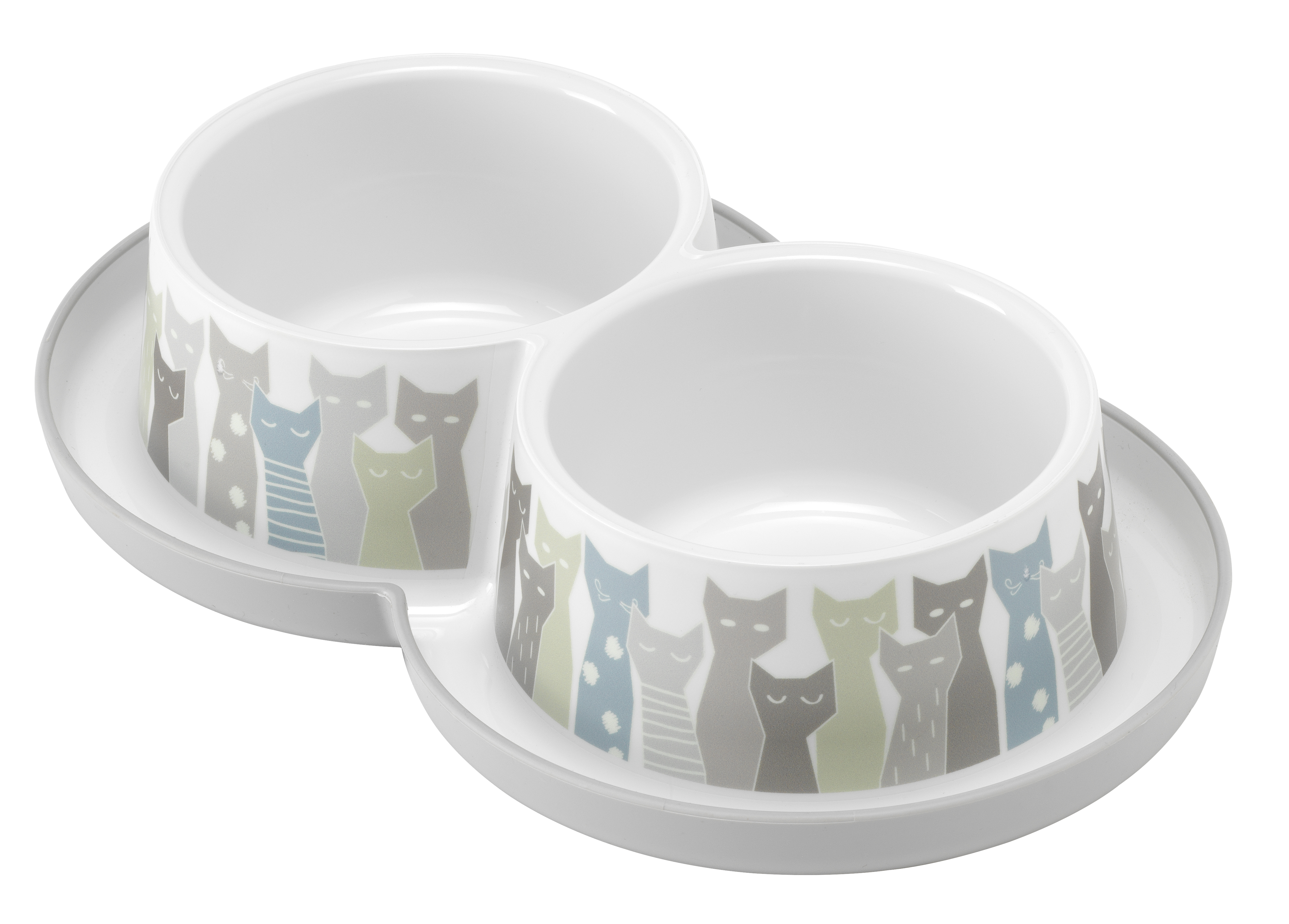 DUBBEL TRENDY DINNER 2 X 350 ML MAASAI GREY WHITE