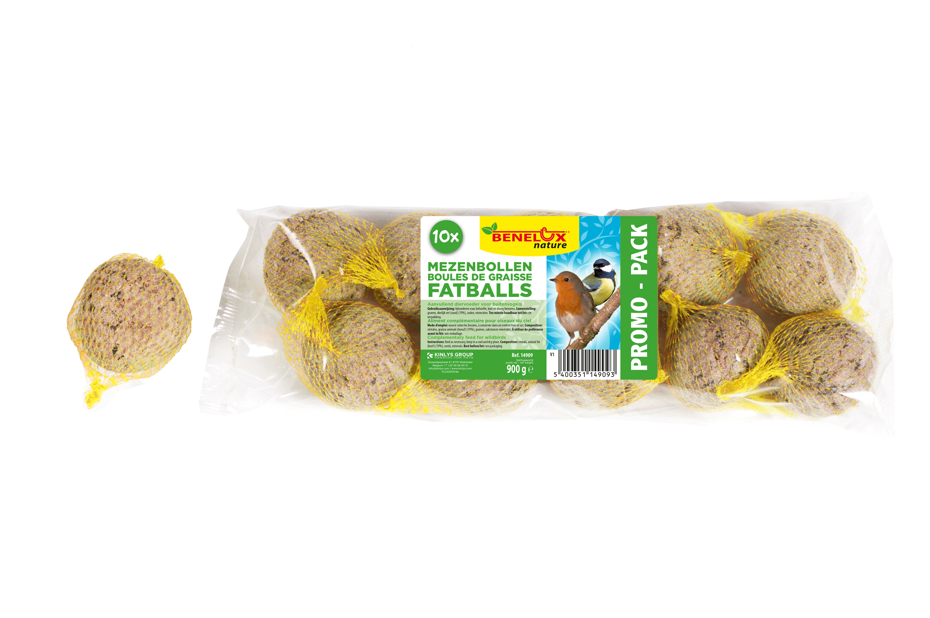 MEZENBOLLEN 10 ST/ZAKJE VOOR VRIJE NATUURVOGELS