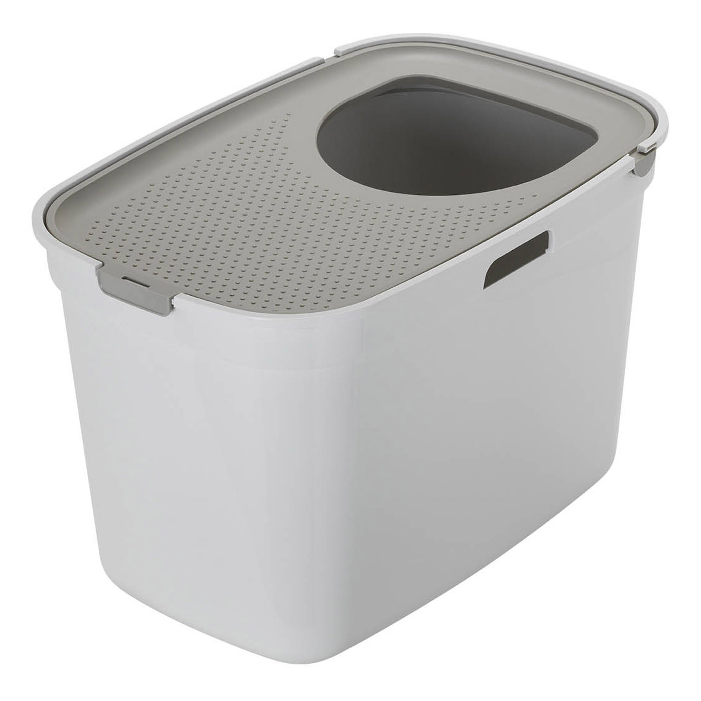 TOP CAT GRIS/ BLANC AVEC COUVERCLE GRIS