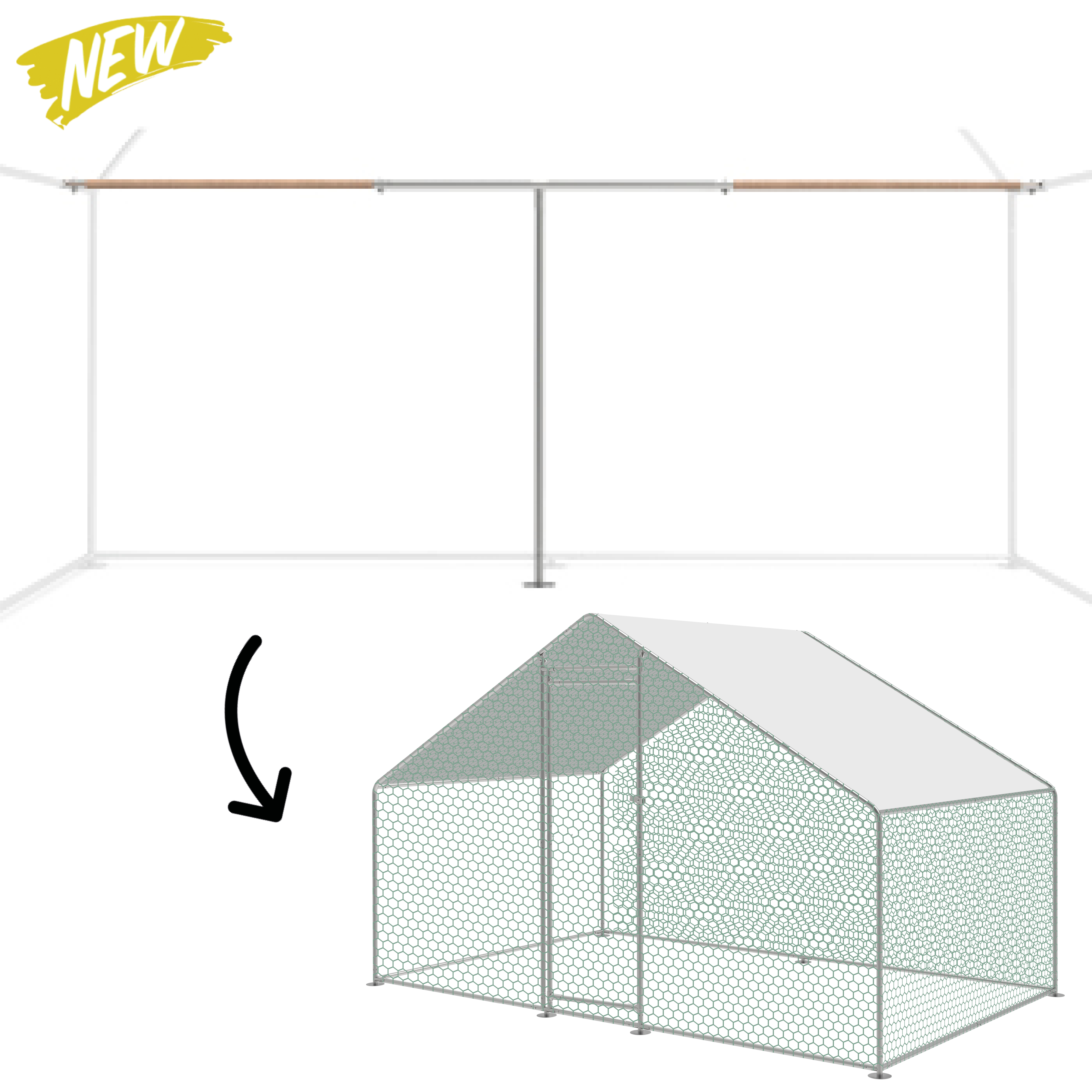 LADDER FOR METAL CHICKEN COOP 3 M