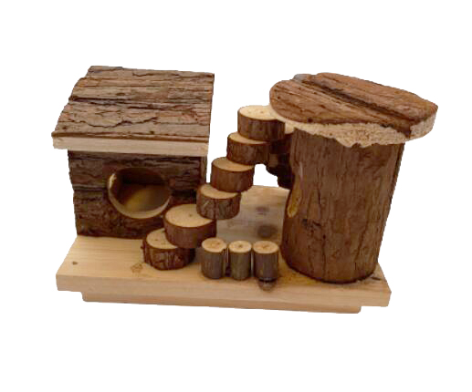 WOODEN PET HOUSE WITH TOWER