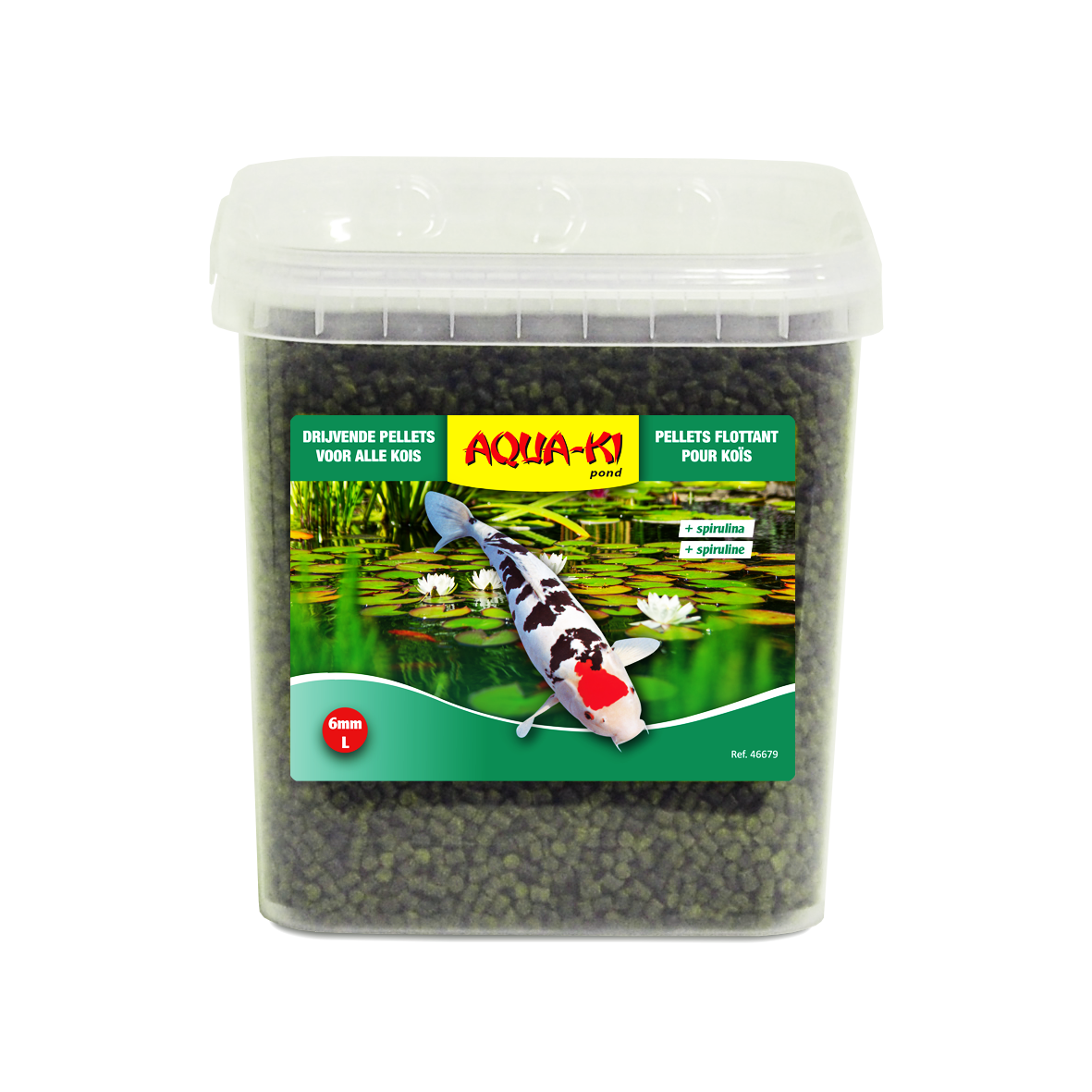 AQUA-KI KOI SPIRULINA 6.0 MM 5.4 L - 2.03 KG BUCKET
