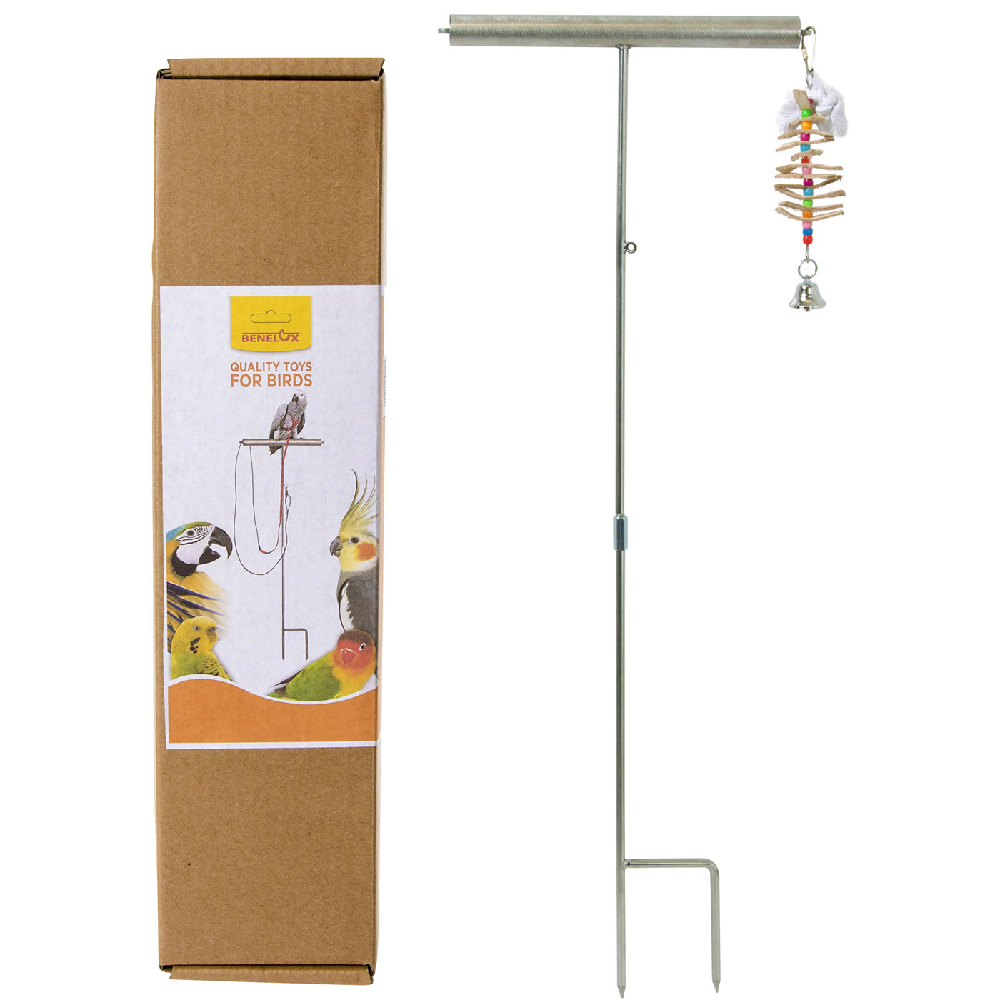 STAINLESS BIRD PERCH 2 PIECES