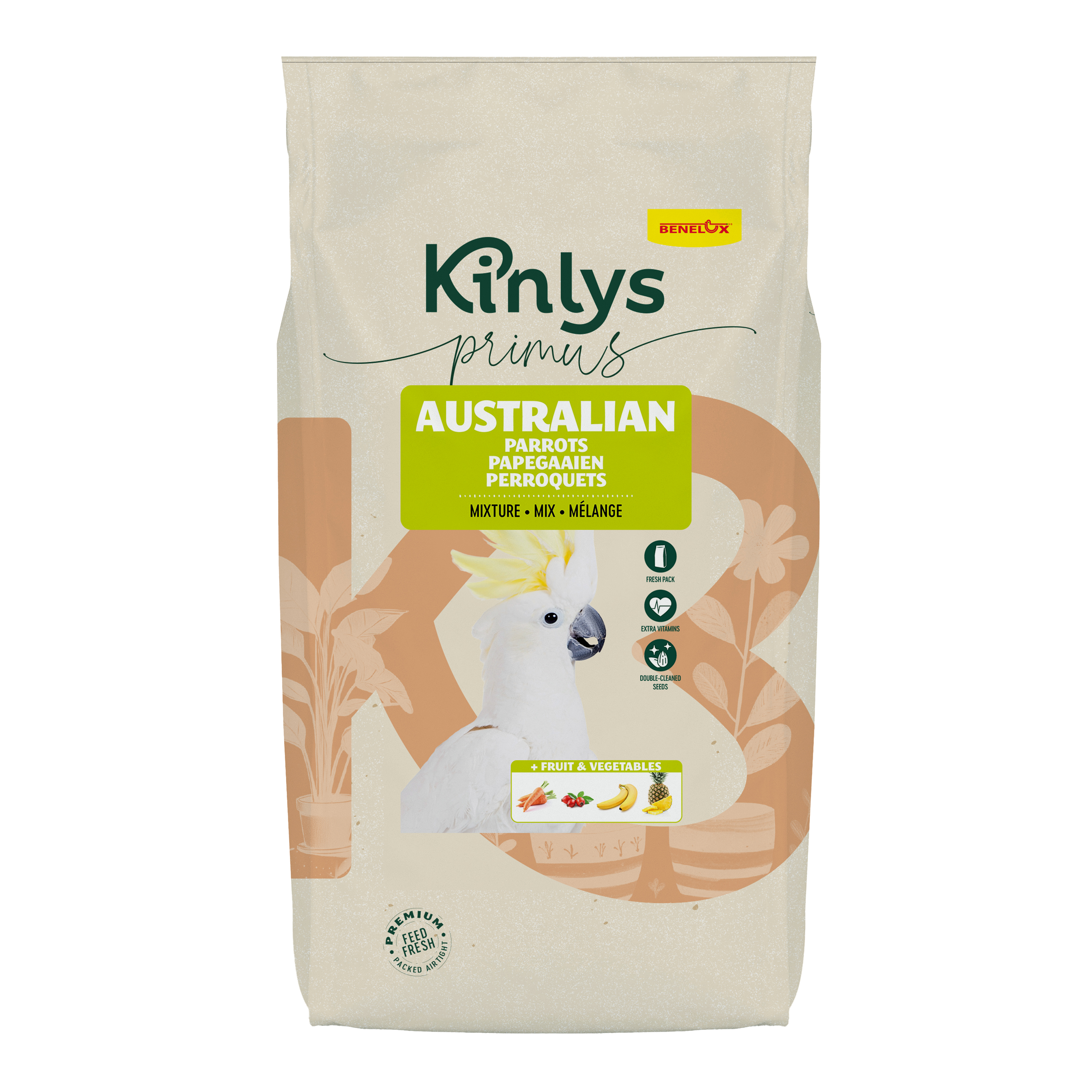 Kinlys Primus Australische papegaaienmix zak 2,5kg