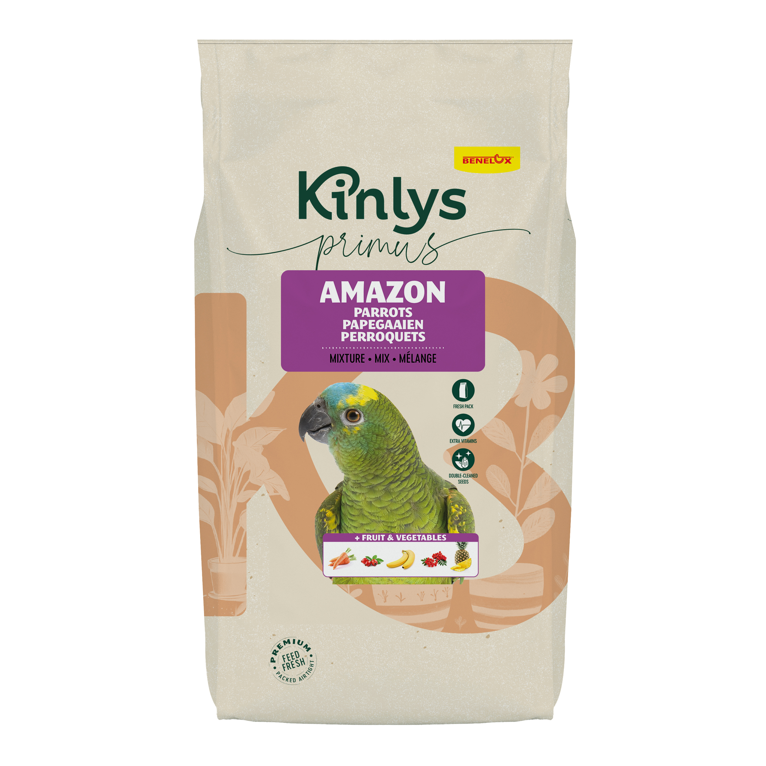 Kinlys Primus Amazone papegaaienmix zak 2,5kg