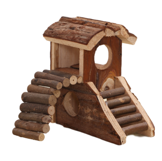 WOODEN PET HOUSE WITH STAIRS