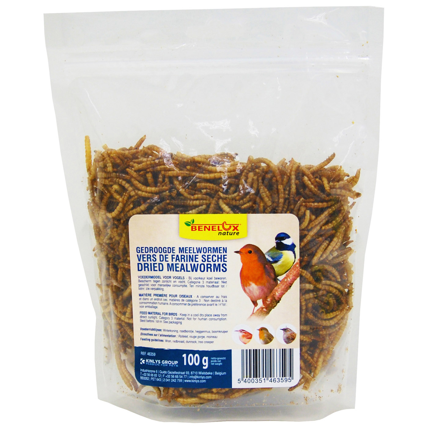 MEELWORM GEDROOGD ZAKJE 100 G