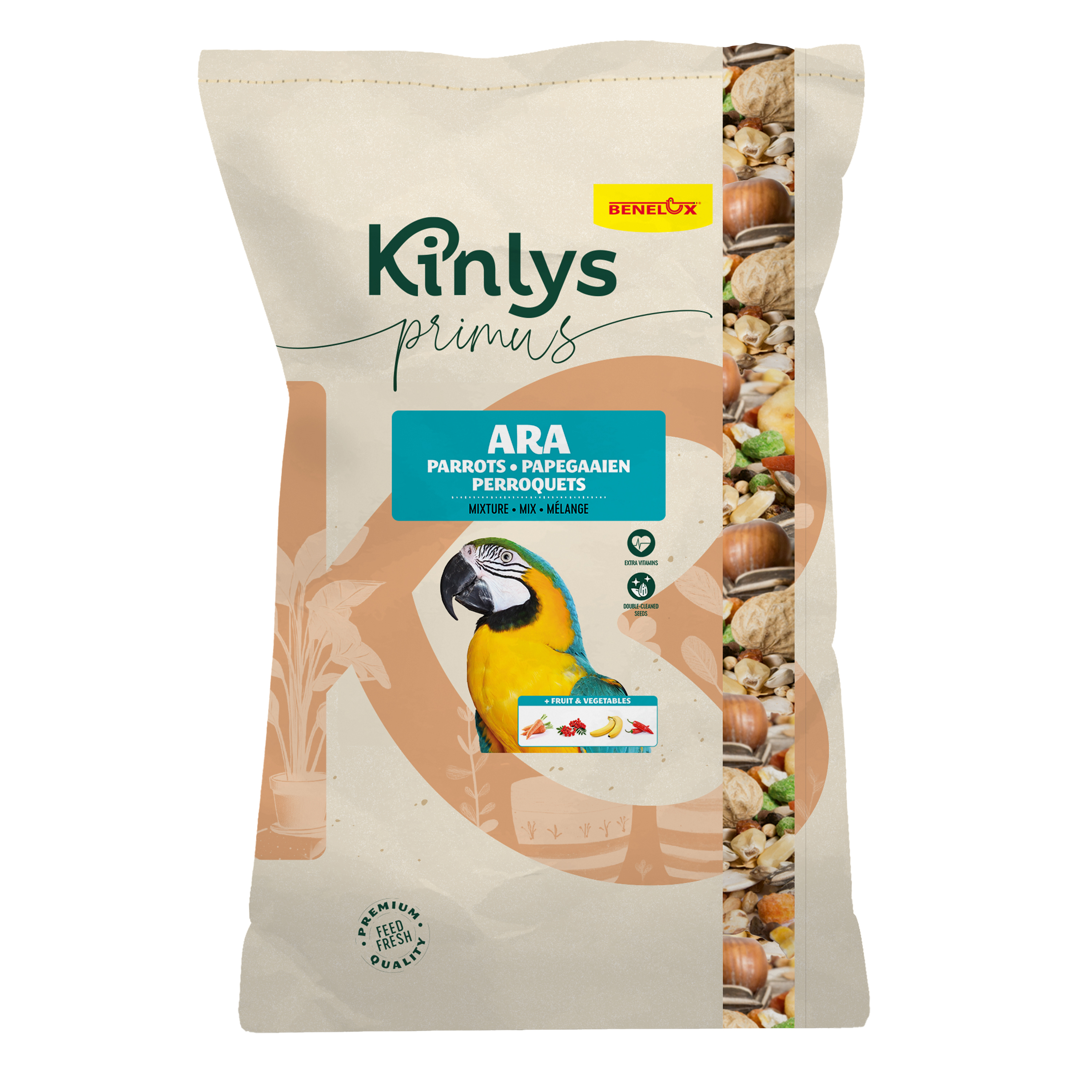 Kinlys Primus Ara papegaaienmix zak 12,5kg