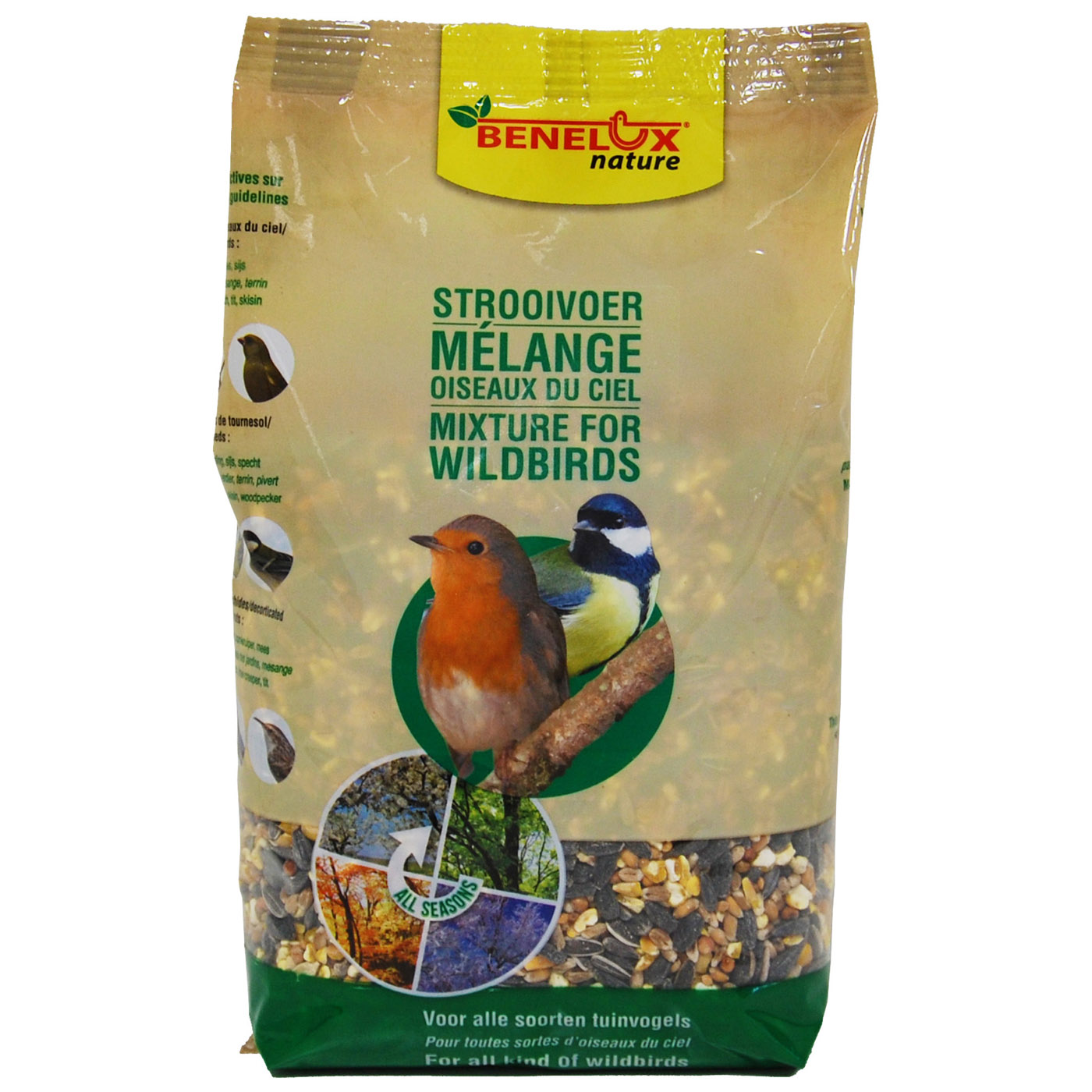 4 SEIZOENEN STROOIVOER VOOR TUINVOGELS 1KG QS