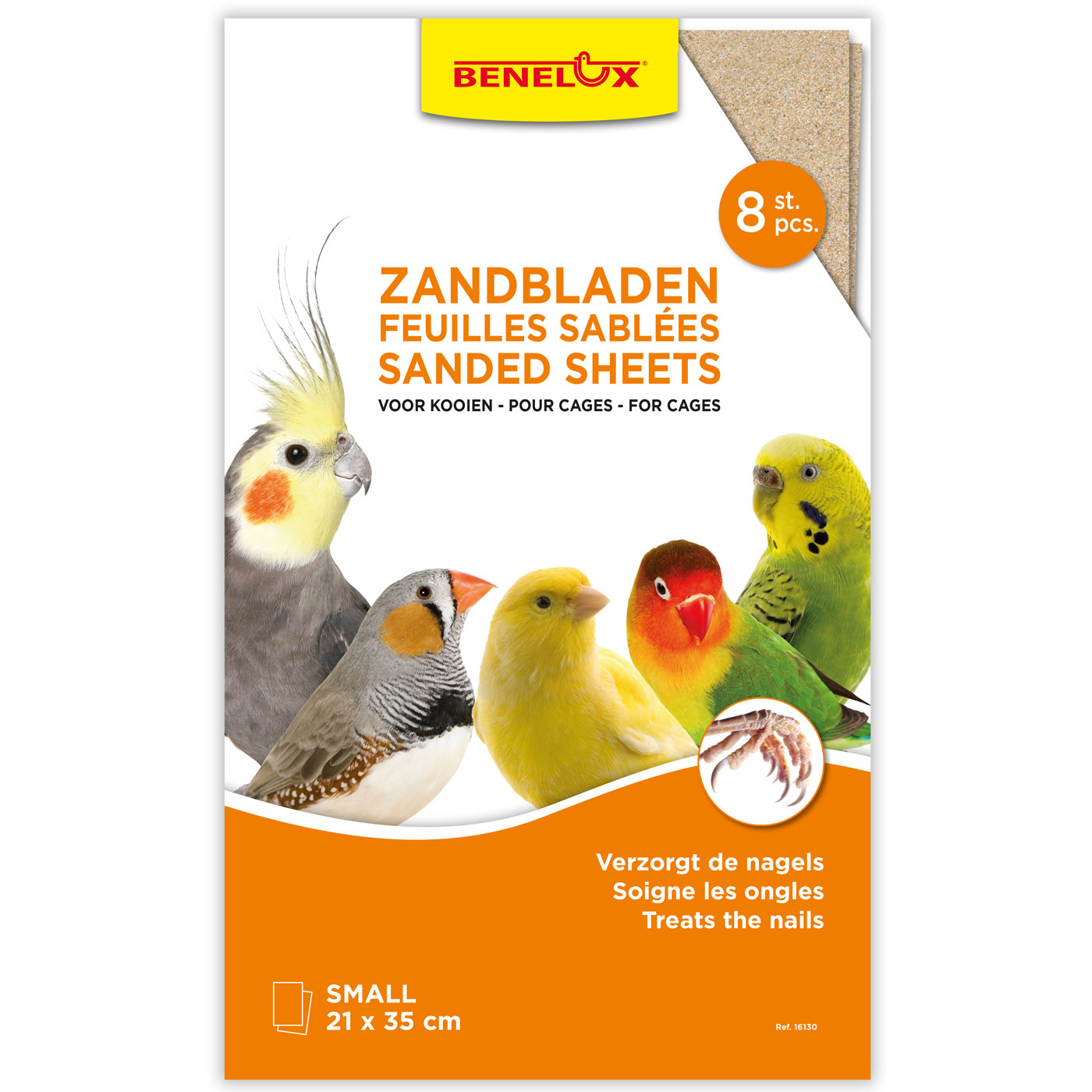 FEUILLES SABLEES POUR CAGES SMALL 8 PCS