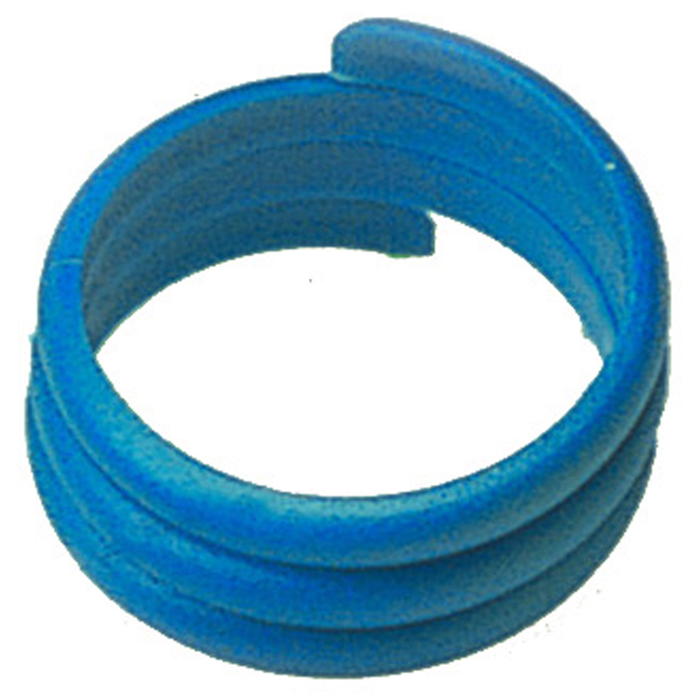 100 BAGUES PLASTIQUE SPIR POULES 18MM BLEU