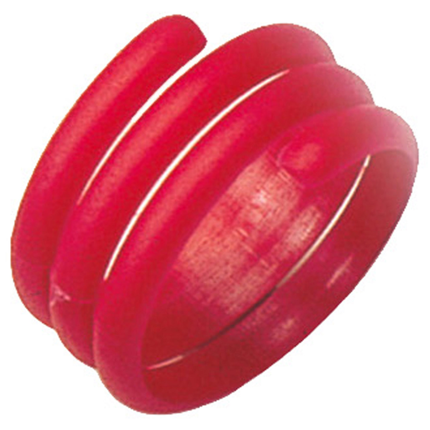 100 BAGUES PLASTIQUE SPIR POULES 18MM ROUGE