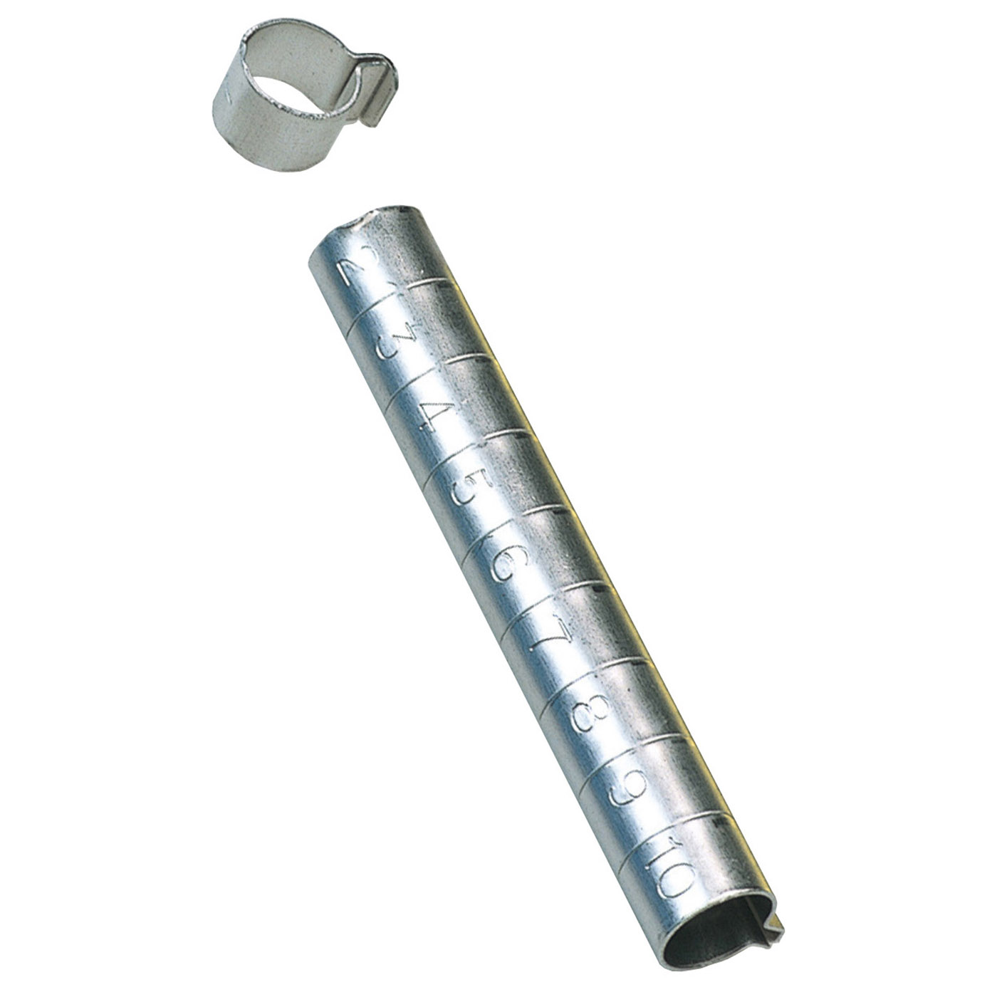 50X ALUMINIUM KNIJPRING GENUMMERD 10MM