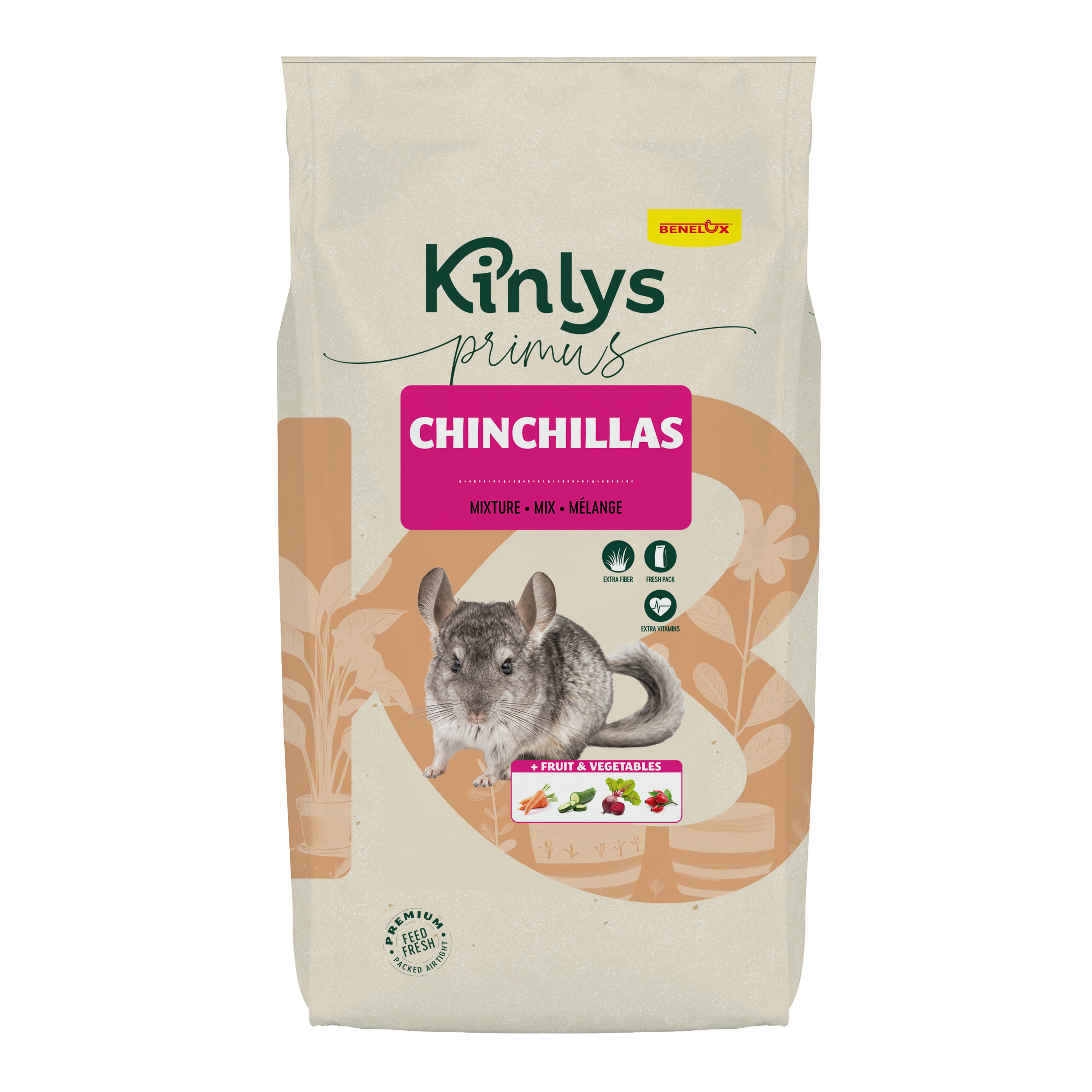 Kinlys Primus chinchillavoer zak 2,5kg