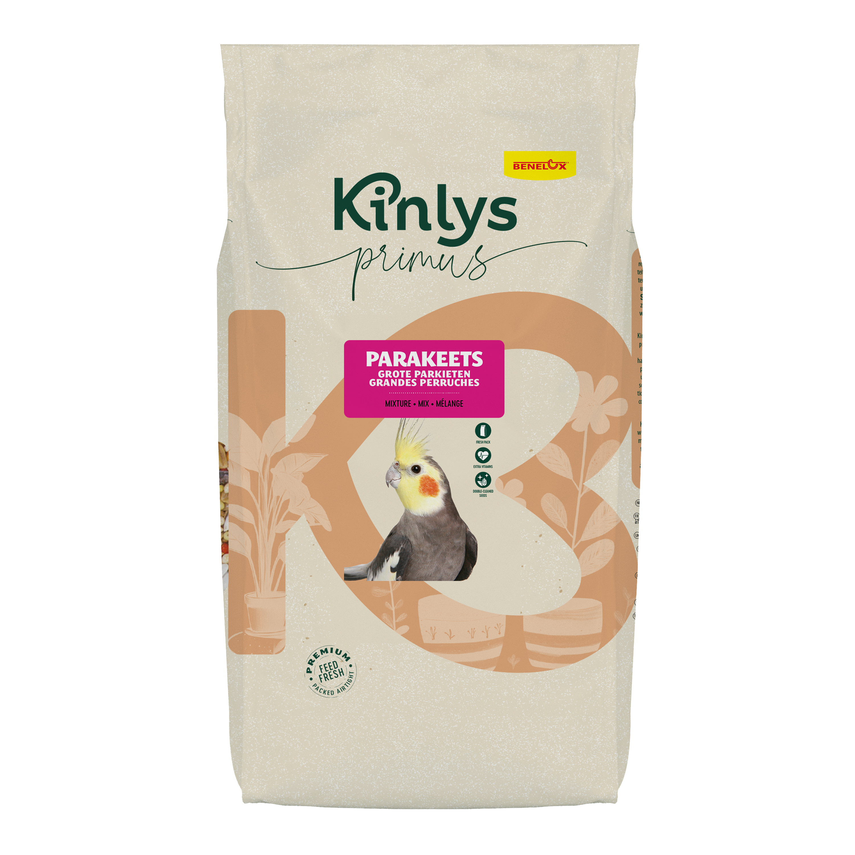 Kinlys Primus voer voor grote parkieten zak 1kg