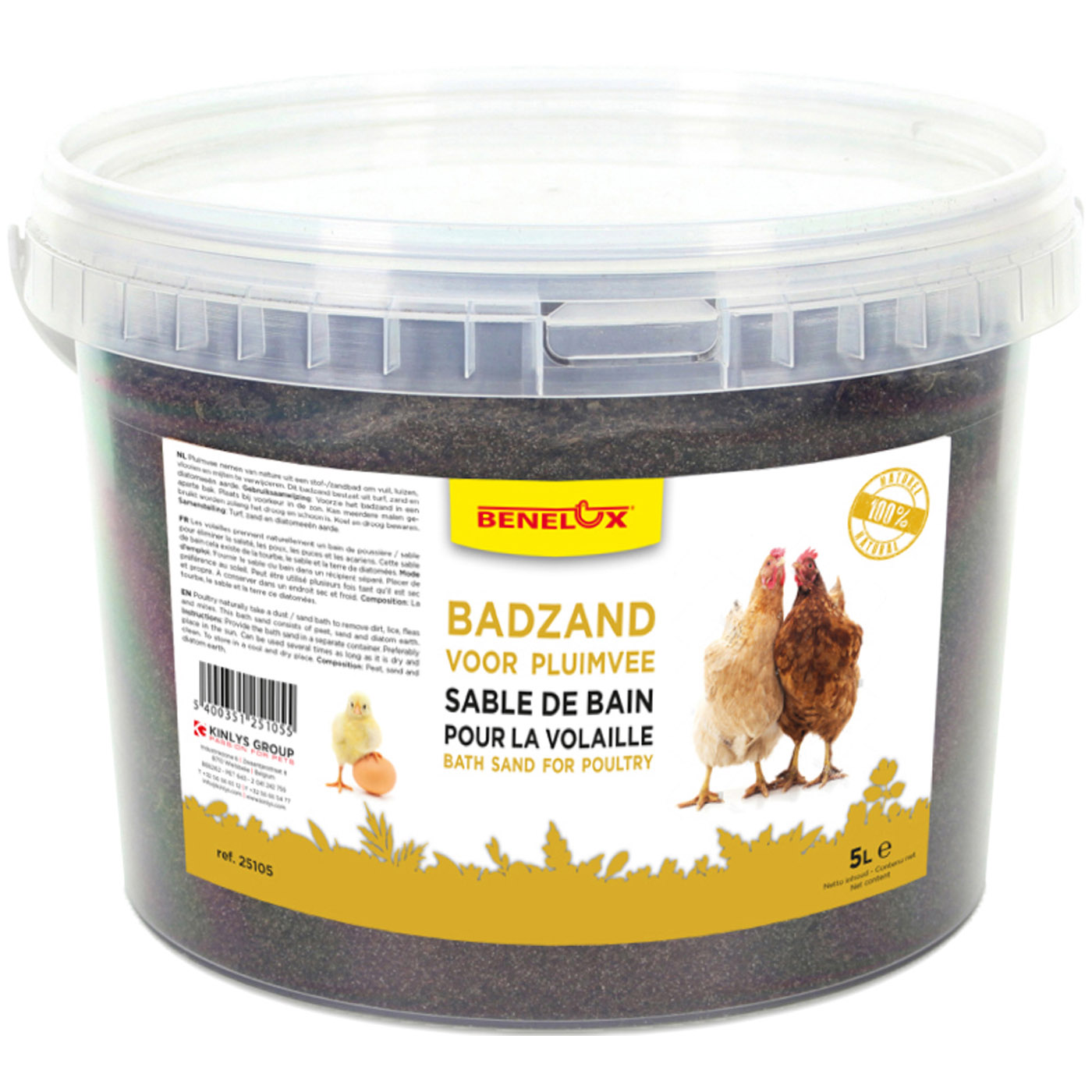 SABLE DE BAIN POUR LA VOLAILLE 5L