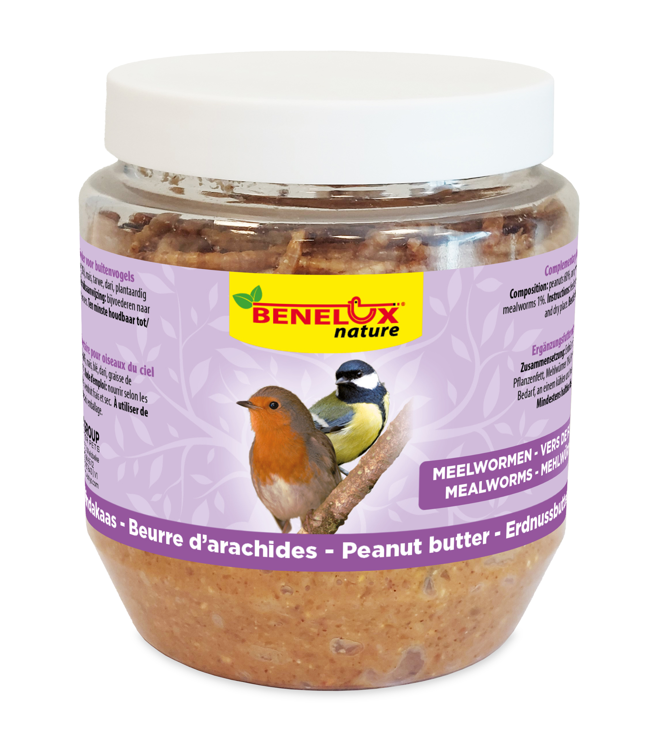VOGELPINDAKAAS 350G MEELWORMEN