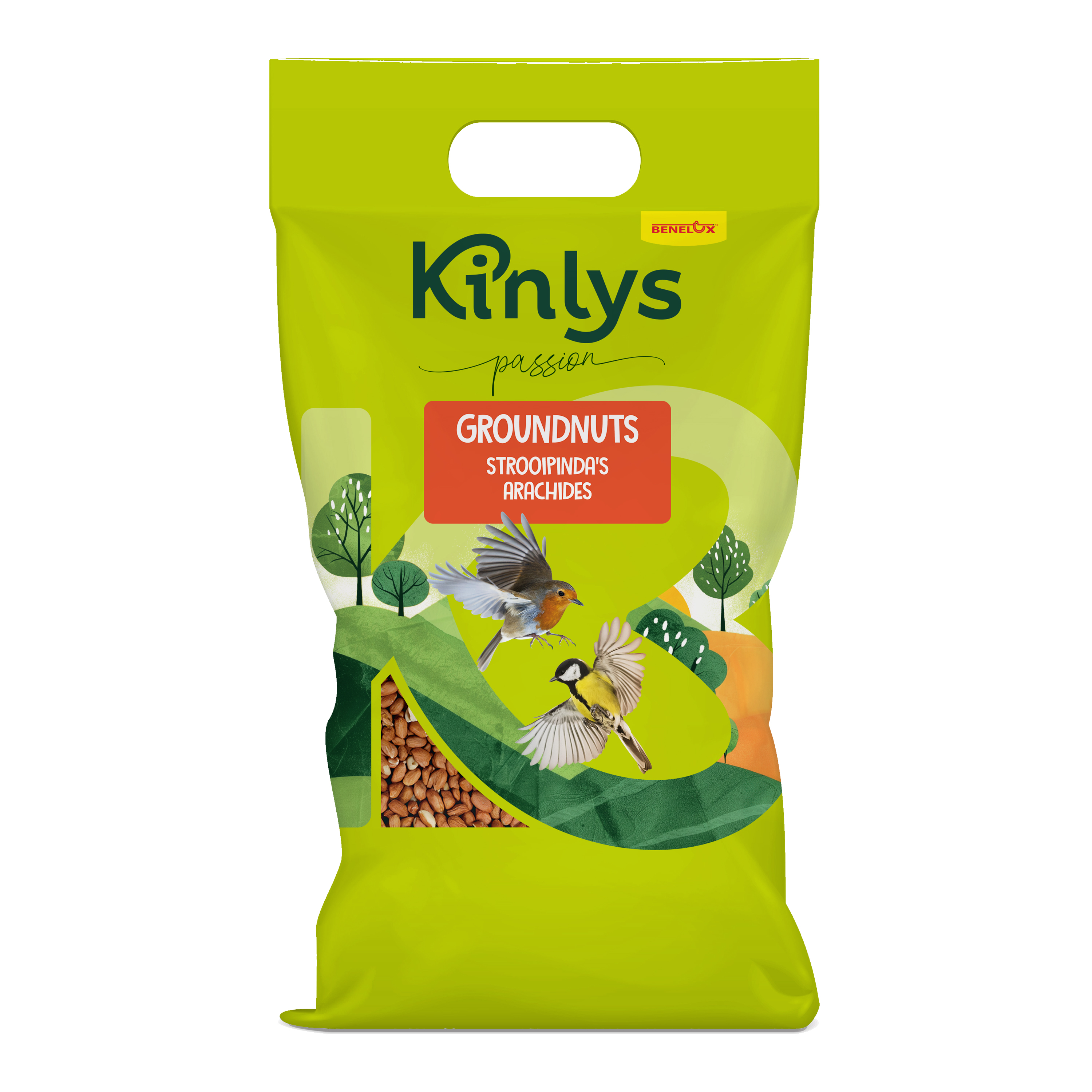 Kinlys Passion gepelde noten voor vrije natuurvogels zak 4kg	