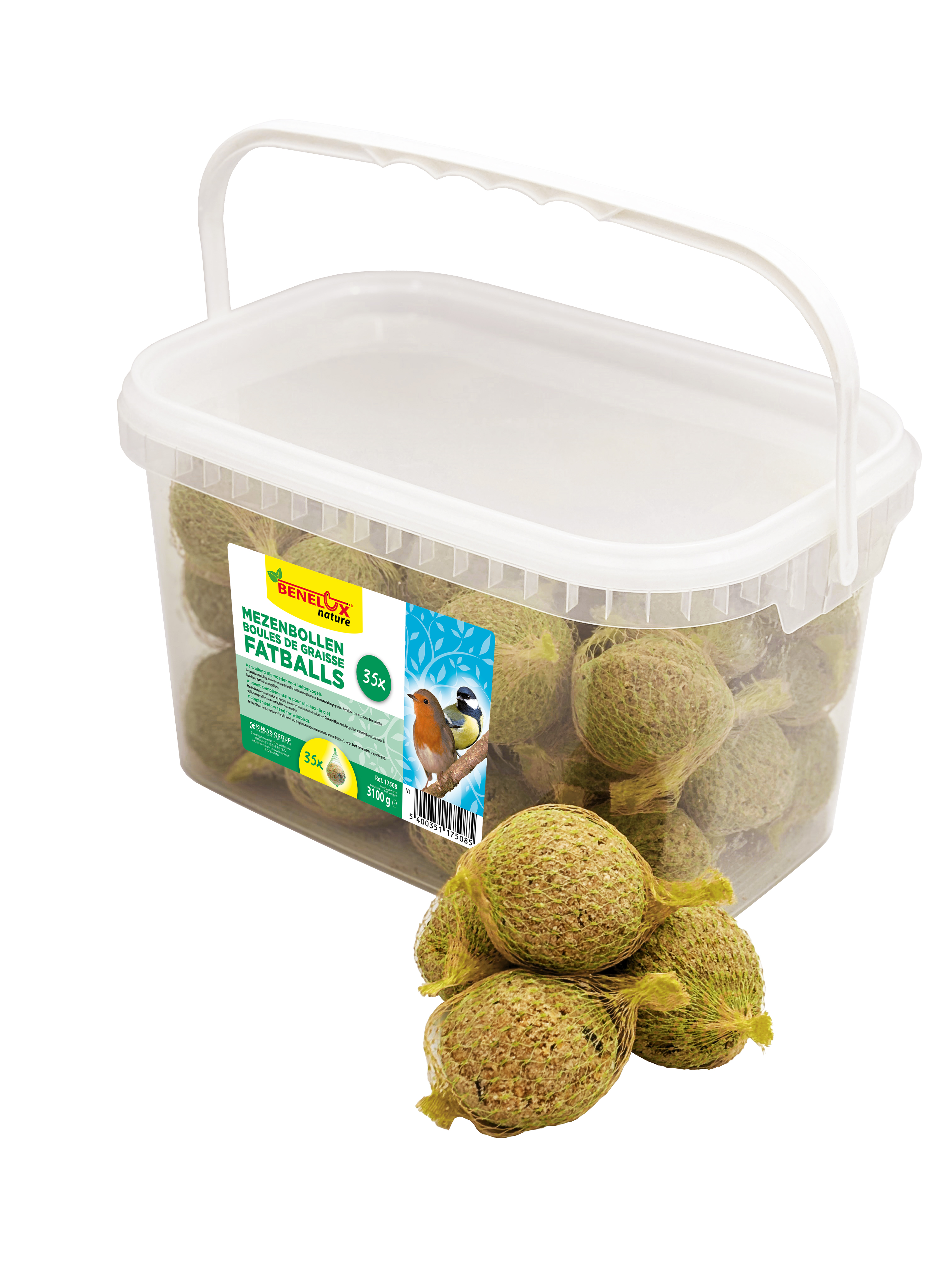 BOULES DE GRAISSES 35 PC SEAUX POUR OISEAUX DE LA NATURE LIBRE