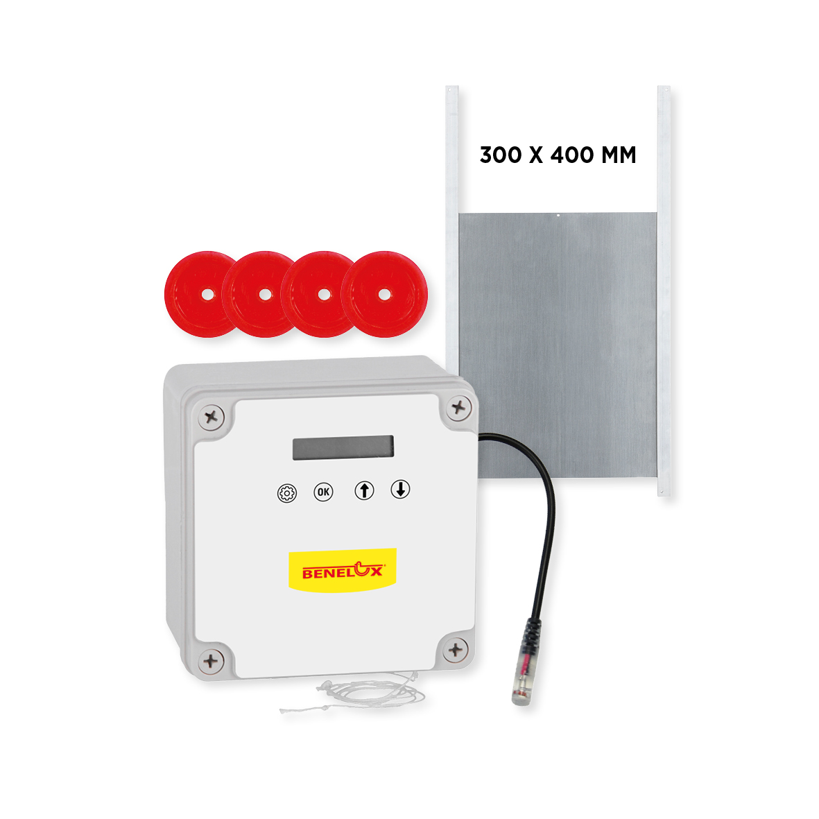 PORTE POULET AUTOMATIQUE AVEC PORTE COULISSANTE 300 X 400 MM