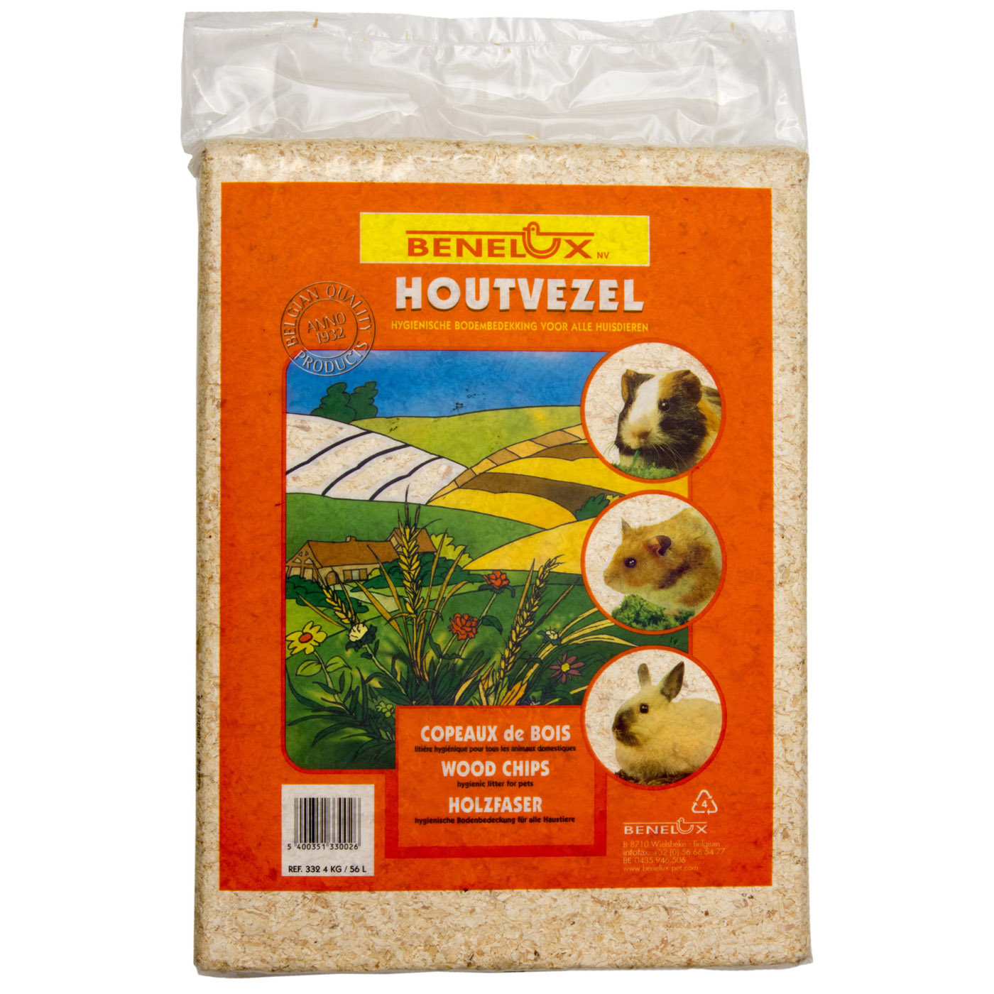 COPEAUX DE BOIS 4 KG, LITIERE HYGIENIQUE