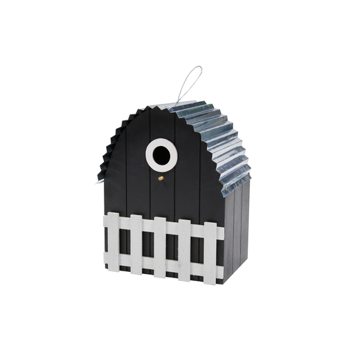 BIRDHOUSE CURVED ROOF BLACK